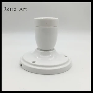 Винтажный Керамический потолочный светильник в форме розы, Набор цветных ламп e27 e26, керамический держатель для лампы с потолочным розовым светом