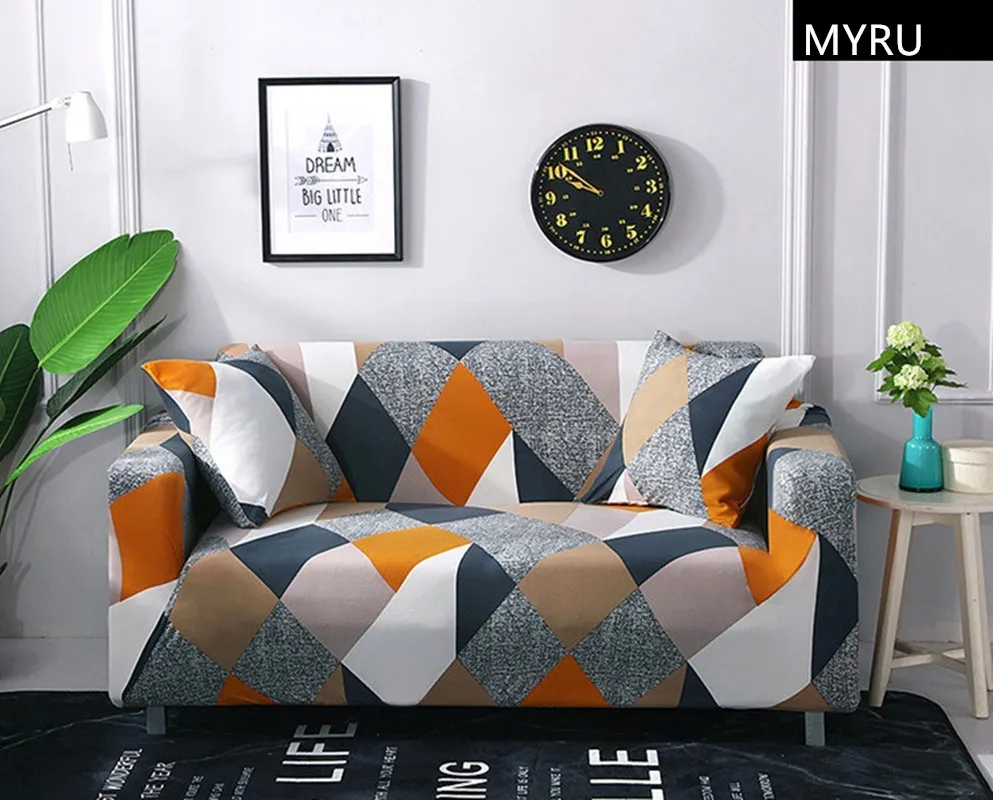 

Modern Plaid Sofa Slipcovers Tight Wrap All-inclusive Slip-resistant Elastic Cubre Sofa Towel Corner Sofa Cover Couch Cover