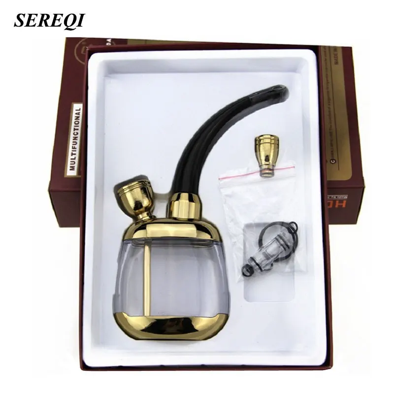 

SEREQI Mini Tobacco Pipe Filter Shisha Hookah Double Circulation Water Tobacco Pipe Types Cigarette Holder Pipe For Smoking Weed