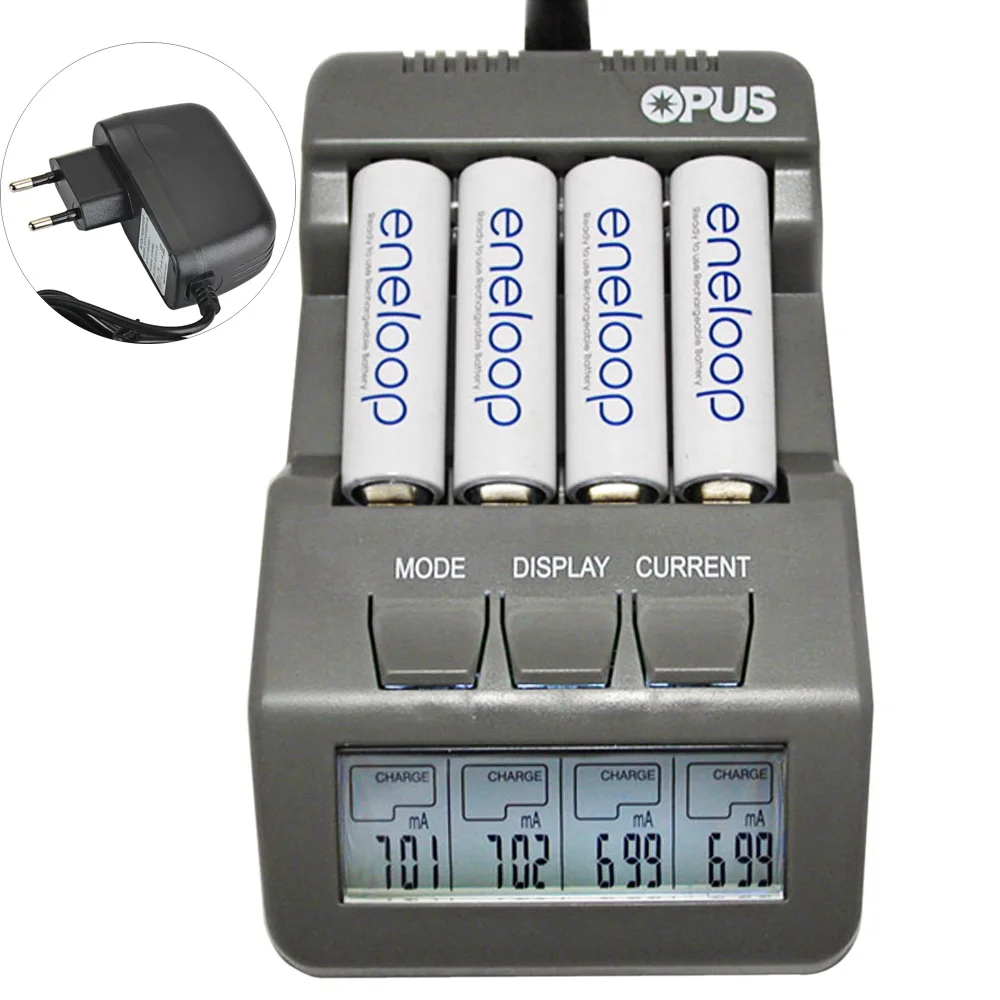 Опус BT C700 NiCd NiMh ЖК дисплей интеллектуальный цифровой 4 слота AA AAA Батарея Зарядное