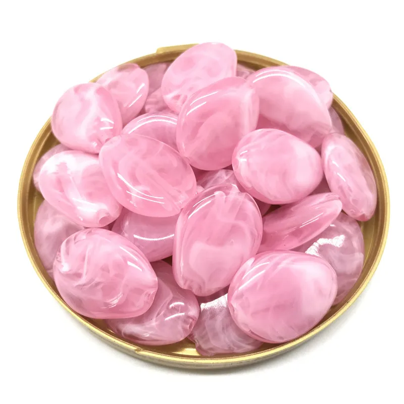 10pcs 18x25mm imitation natural goose soft stone oval acrylic beads For Jewelry Making DIY bracelet necklace - Цвет: 03