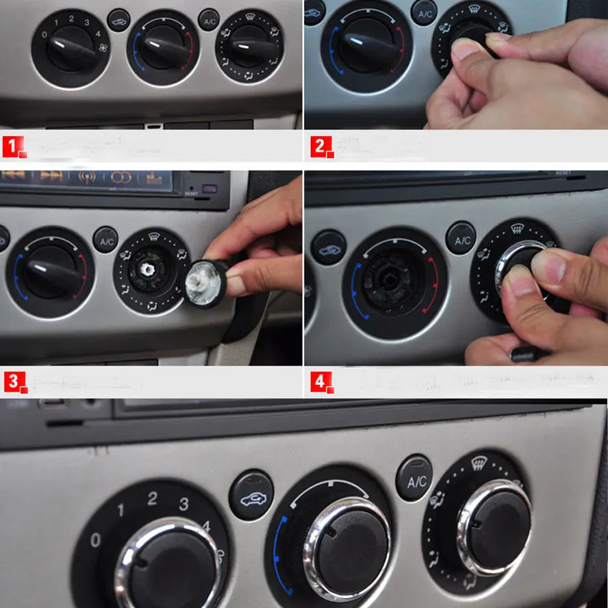 Панель управления тепловым потоком воздуха 3x Кнопочная Крышка для Ford Focus 2 MK2 3 MK3