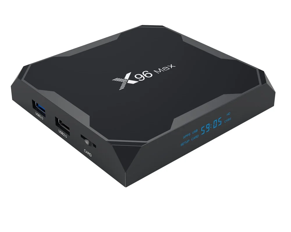 X96 Max Smart TV BOX Android 8,1 Amlogic S905X2 LPDDR4 Четырехъядерный 4 Гб 64 Гб 2,4G и 5 ГГц Wifi BT 1000M 4K X96Max ТВ-приставка