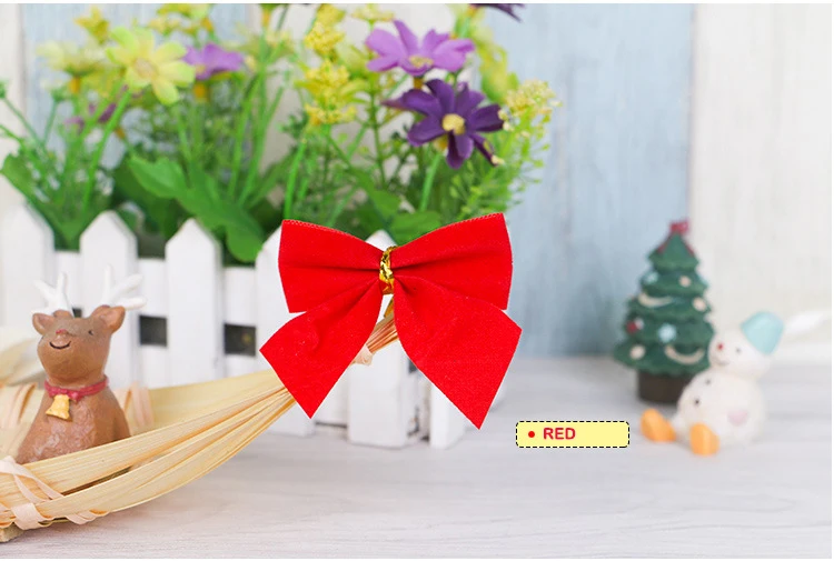 12 шт. классические с милым бантом для украшения елки рождественские дома Navidad
