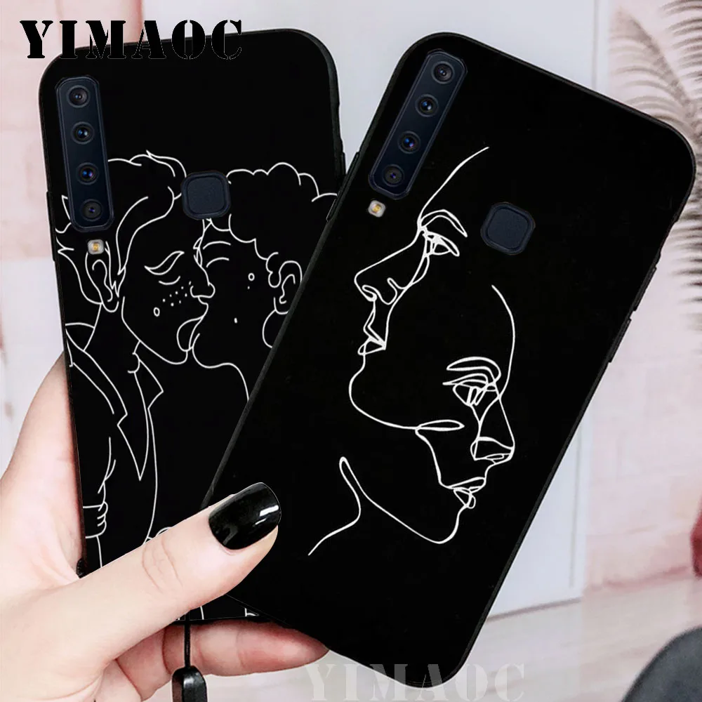 YIMAOC Line art body painting Soft Case for Samsung Galaxy A3 A5 A6 A7 A8 A9 Plus Note 8 9 A10 A30 A40 A50 A70 |
