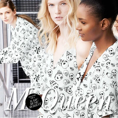 Модная одежда из шелкового крепдешина с принтом черепа и призрака оптовая