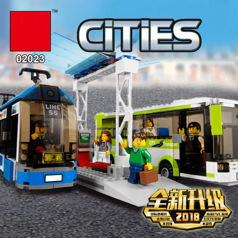 Новый город Serices остановки общественного транспорта набор Совместимость Legoings City