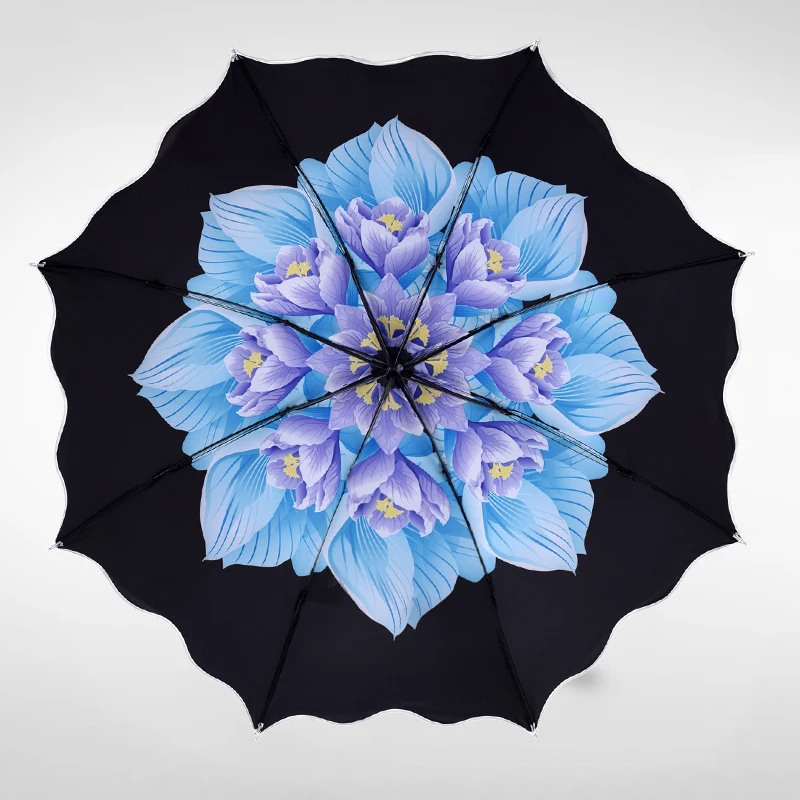 2019 новый модный Креативный цветочный складной зонт с сильной функцией