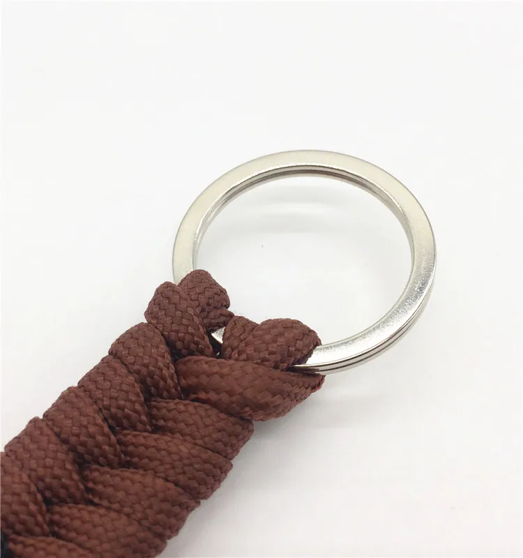 Брелок с плетением из коричневой веревки бразильский ленточный пояс для