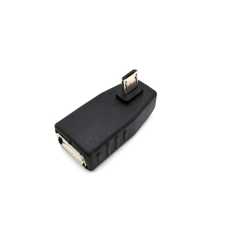 1 шт. автомобильный адаптер Micro USB папа к гнездовой поворот влево конвертер MP3 OTG HOST