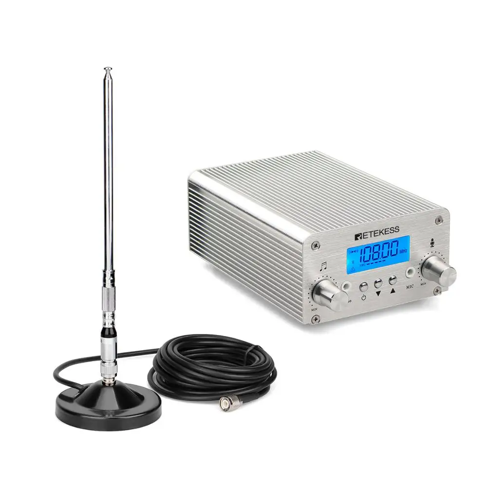 Fm передатчик Retekess TR502 15 Вт радиостанция + 10 шт. наушники TR101 антенна для церковных