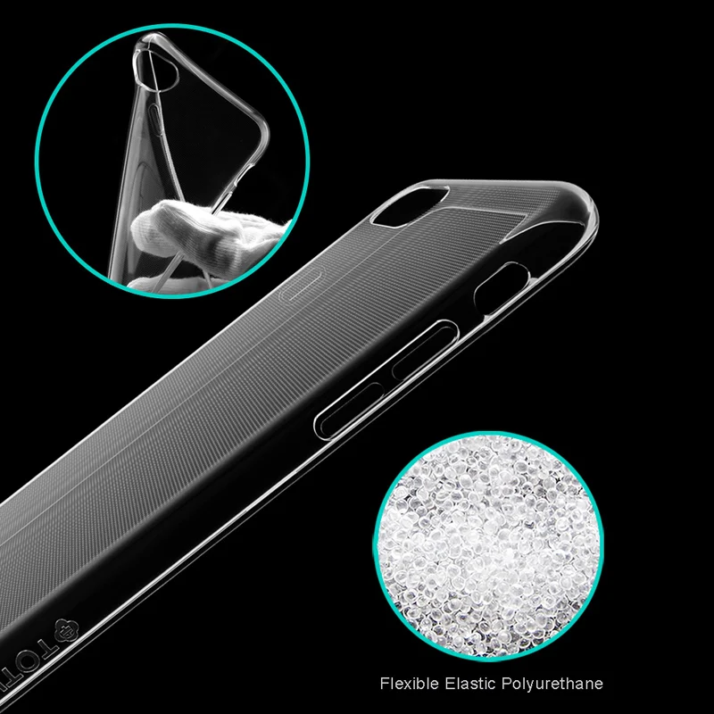 TOTU чехол для телефона iPhone 8 7 Plus Прозрачный Мягкий ТПУ силиконовый 8plus 7plus Coque Fundas |
