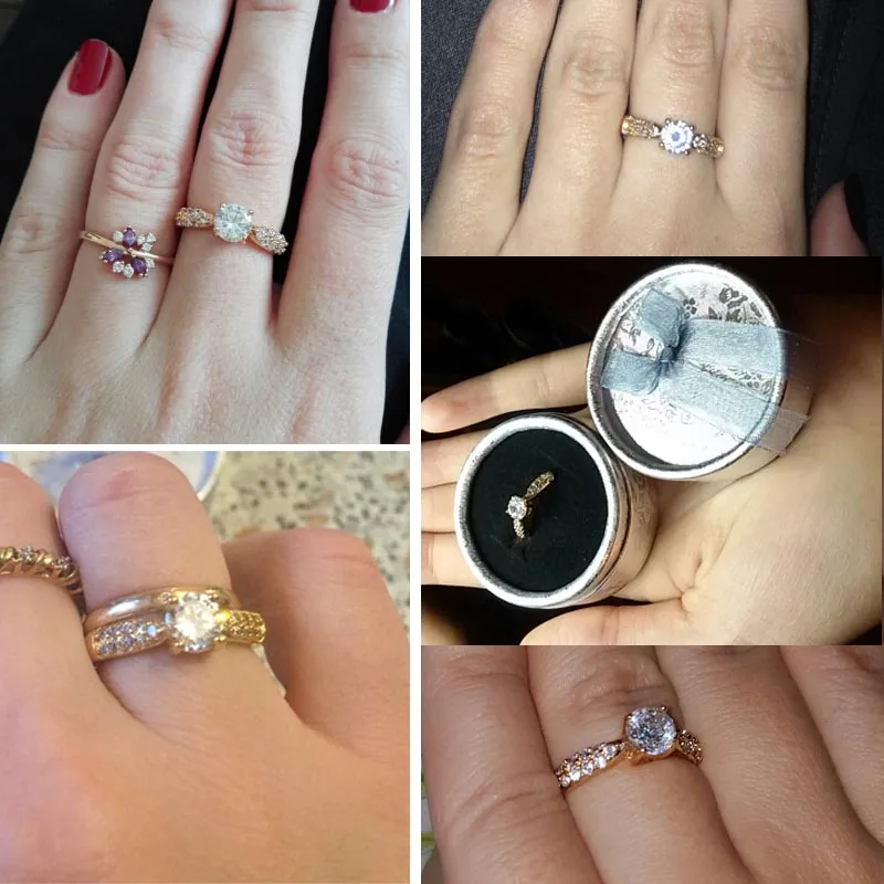 Мода moliam обручальное кольцо для женщин золотого цвета AAA кубические кристаллы