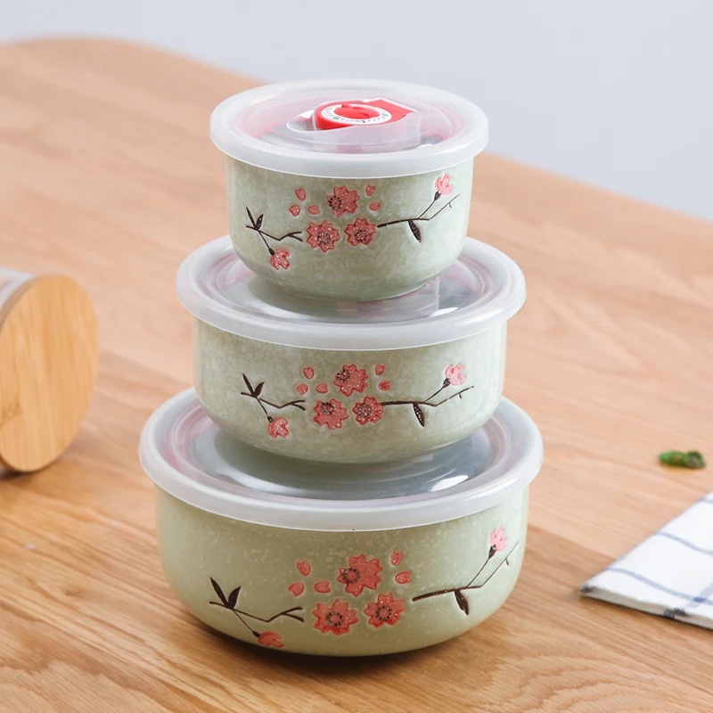 3 шт./лот Цзиндэчжэнь керамические Ланч-боксы в японском стиле с цветочным узором