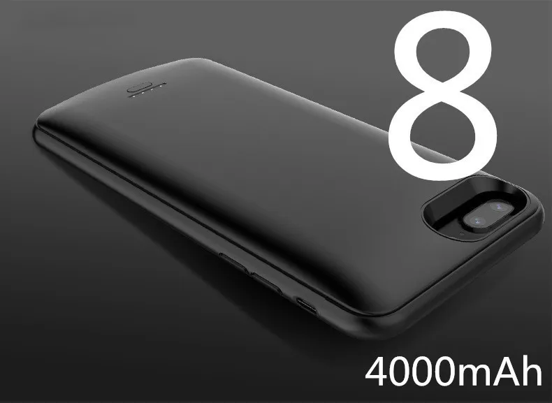 Black 8 5500 мА/ч чехол для зарядного устройства для iPhone 6, 7, 8, 6s plus, 8 plus, чехол для аккумулятора, внешний аккумулятор, зарядка, капа, ультра тонкий внешний чехол - Цвет: Black 8
