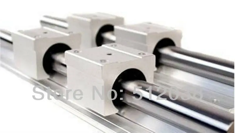 

2pcs SBR12 200mm Linear Bearing Supported Rail + 4pcs SBR12UU 12mm CNC Router Linear Ball Bearing Block