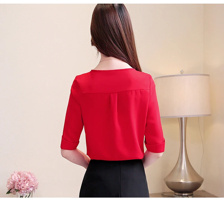 summer women blouses 2019 short sleeve chiffon blouse shirt shirts plus size tops womens and 3755 50 | Женская одежда