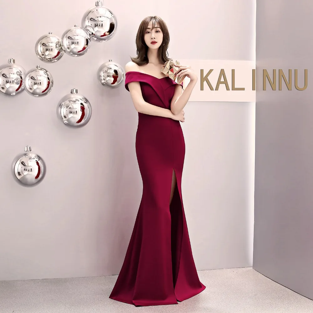 Халат femme vestidos женское платье Элегантное красное платье с открытыми плечами Сексуальные вечерние платья для ночного клуба длина до пола Elbise вечерние платья