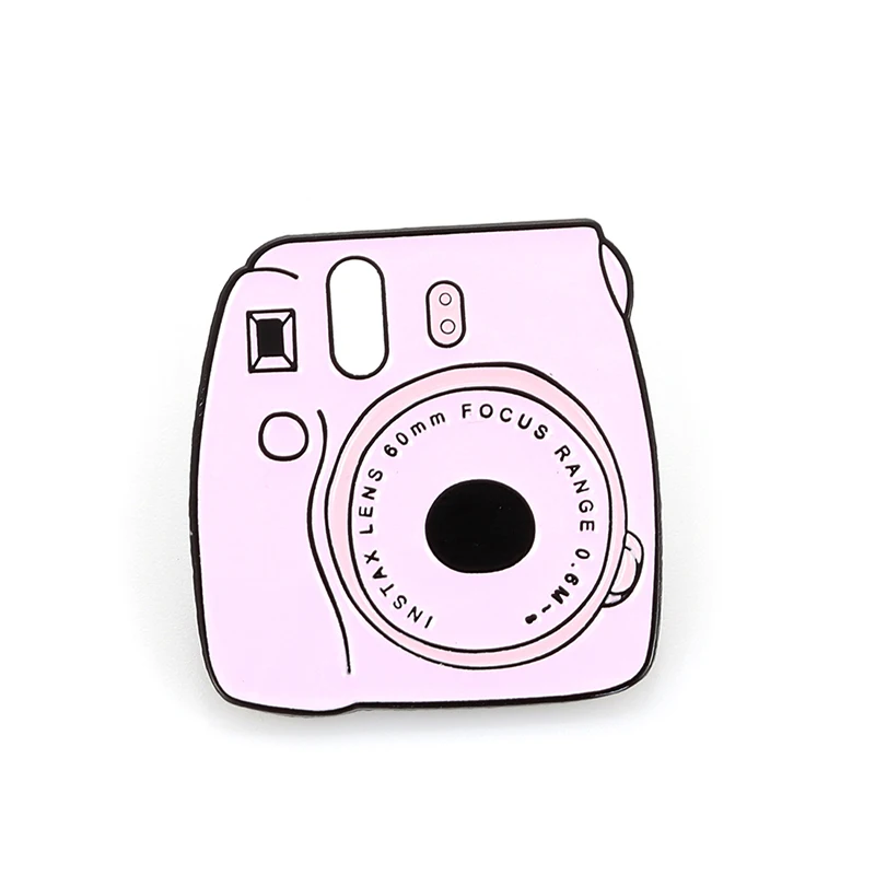 camera Милый рюкзак камера CD книга эмалированный значок-булавка брошь Розовая серия платье Нагрудный значок девочка рюкзак ювелирные изделия детский подарок - Metal color: camera