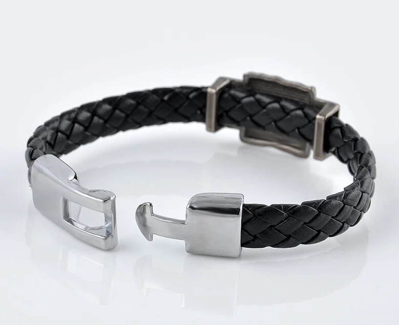 Metal Dotas 2 Game Leather Bracelet Men Jewelry Boy Gift Cosplay Bangles Feather Braided Wristband | Украшения и аксессуары