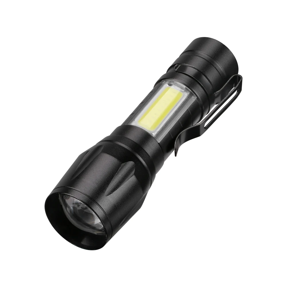 Новейшая модель Зарядка через USB XPE + COB светодиодный вспышка светильник лампа