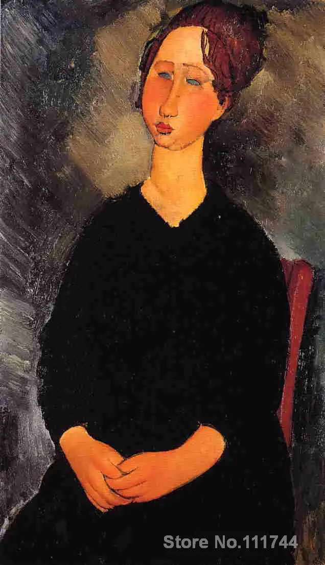 Репродукция искусства на холсте маленькая сервировочная женщина Amedeo Modigliani