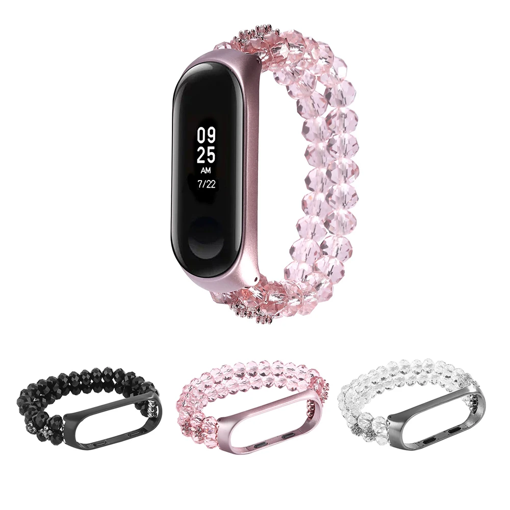 Mi band 3 4 браслет для xiaomi mi Универсальный ремешок часов бусины ручной работы цепь Band