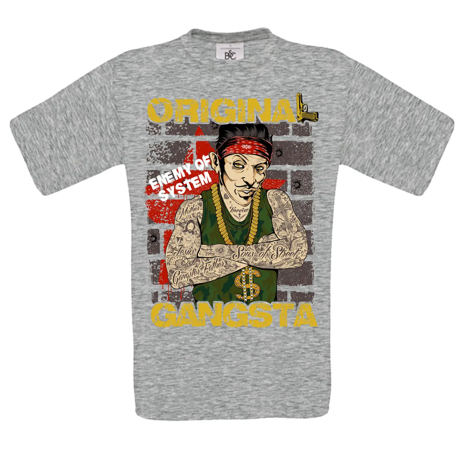 2019 100% хлопок модная оригинальная Мужская футболка с гангстером наркотиком