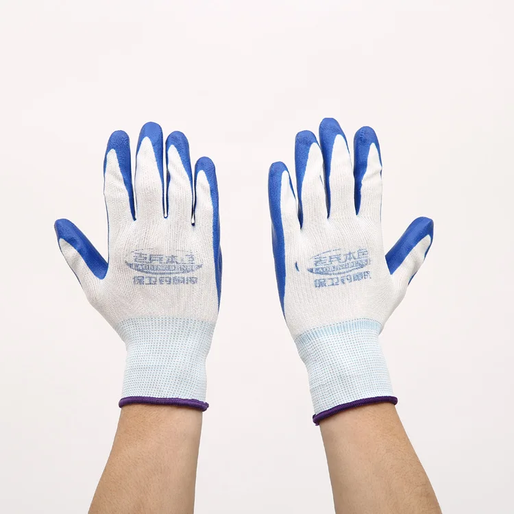 1 пара Садовые перчатки Безопасность нейлоновые с нитриловым покрытием рабочие