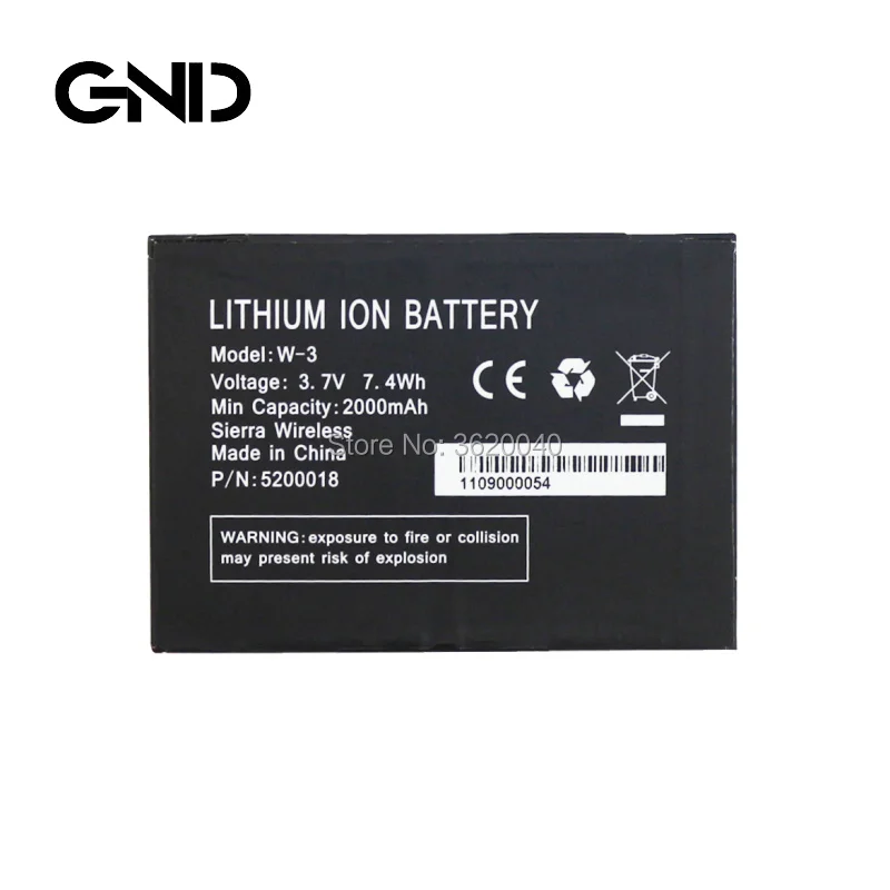 GND 2000 мАч/7.4Wh 3 7 V W3 W-3 5200018 Батарея для Netgear aircard AC760S/762S 763S/785S SierraWireless маршрутизатор