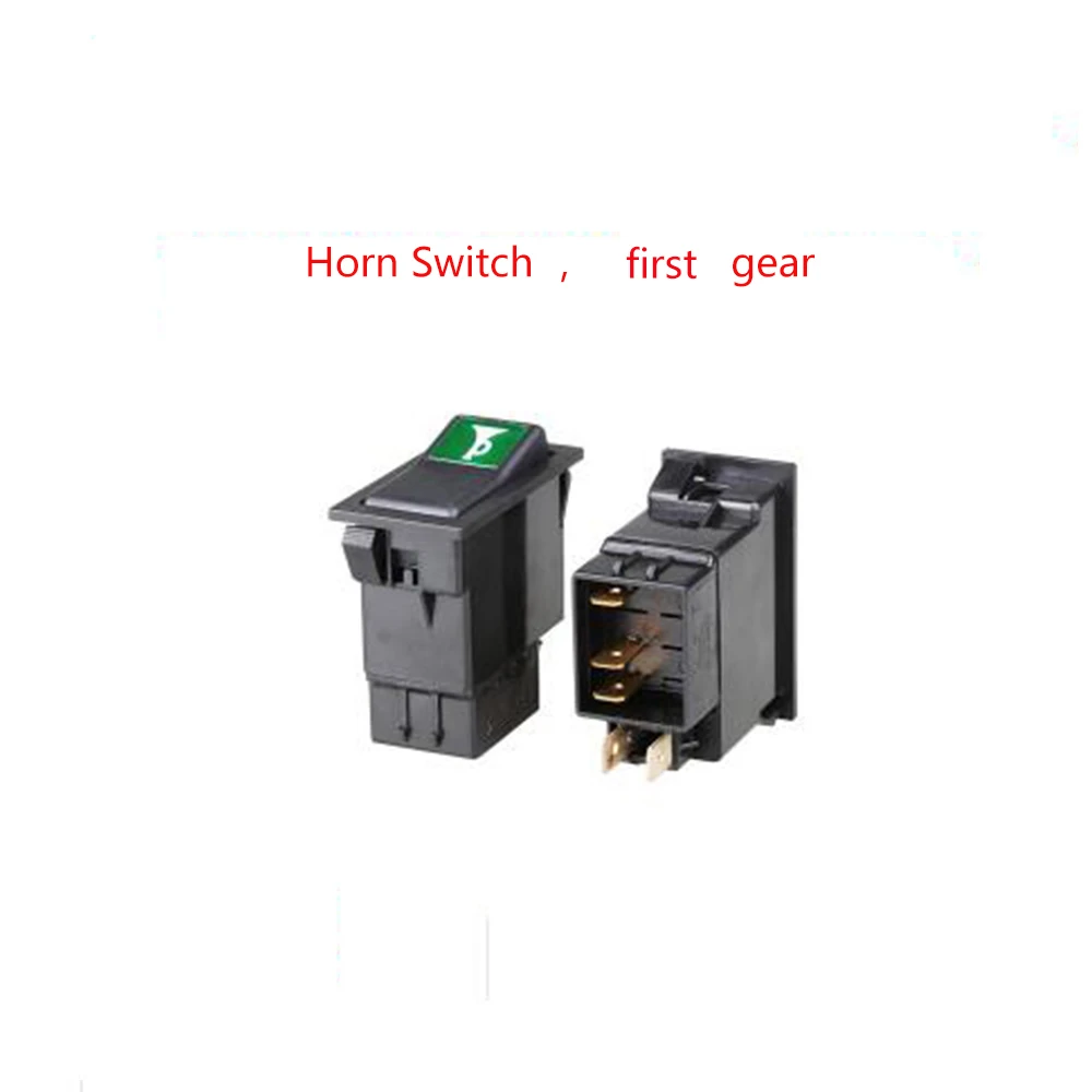 

1PC 50x26x50MM First Gear Car Rocker Switch with Lamp (Horn Switch 3pins + Horn Automatic Return Button 2pins)