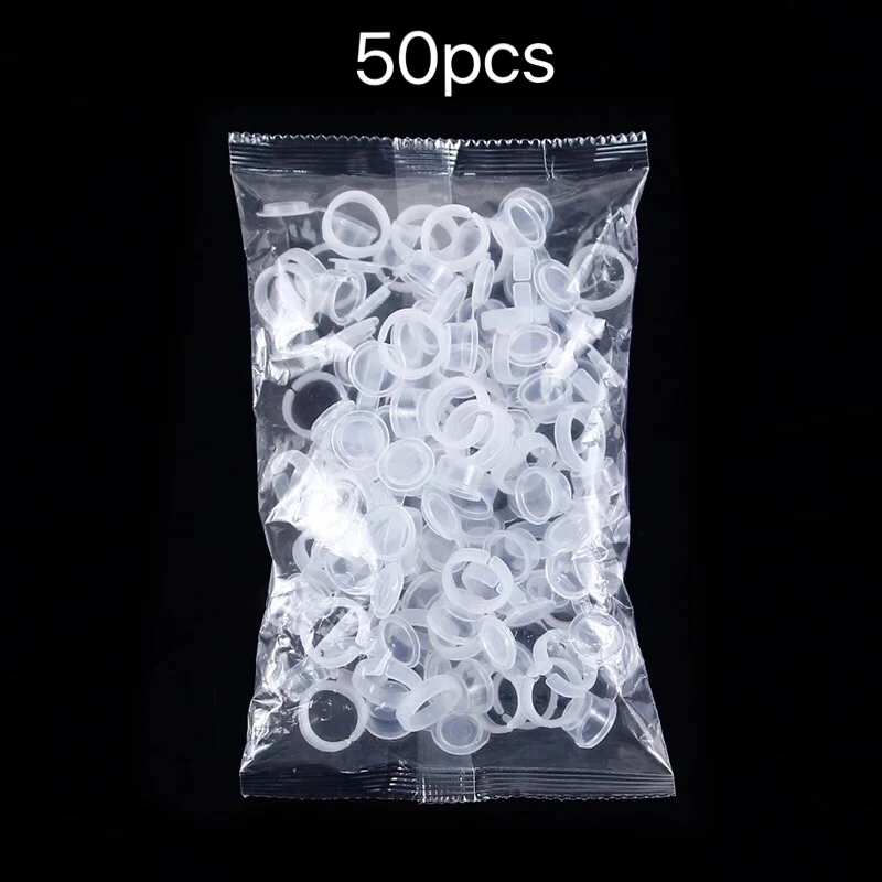 50pcs/lotPermanent Makeup Tools Best Selling Eyelash Extend Ring Cup Tattoo Ink Equipment Microblading Pigment Holder | Красота и