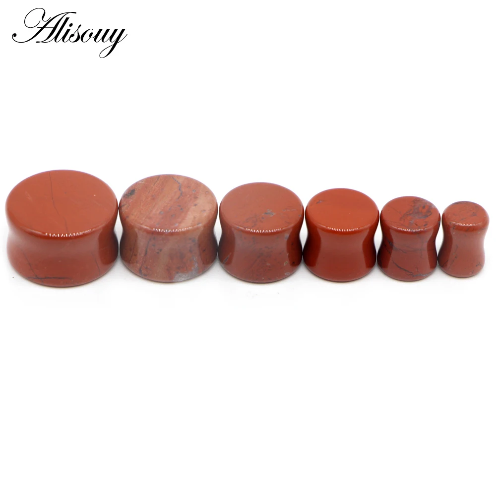 Alisouy, 2 шт, камень, пробка для уха, туннель, пирсинг, серьги, измерительные приборы, пирсинг, ушные носилки, беруши, пирсинг, ювелирные изделия, 6-16 мм