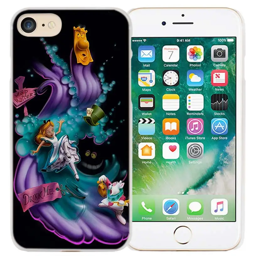 Милый чехол Алиса в стране чудес для iPhone 11 Pro XS Max XR X 10 6 6S 7 7S 8 Plus 5S SE 4 5 Жесткий Чехол PC Fundas Coque чехол для телефона - Цвет: 13