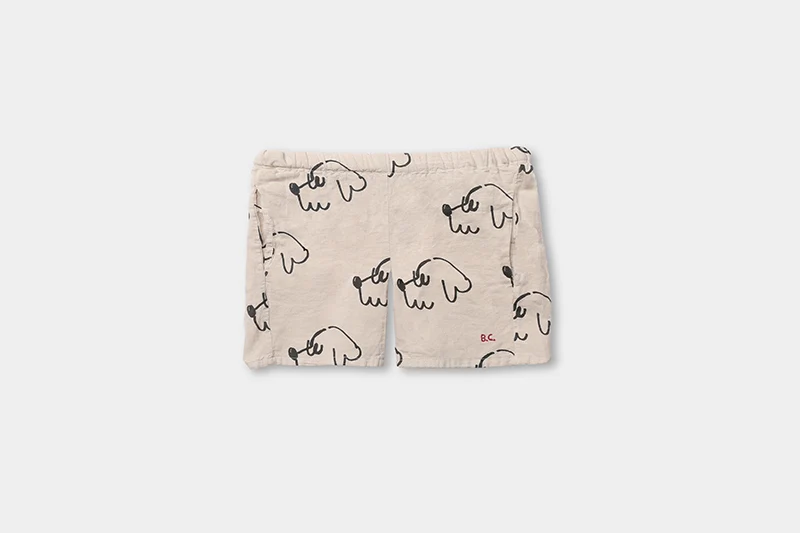 dog shorts BC/ брендовые летние детские хлопковые футболки с рисунком синей собаки для мальчиков и девочек, футболки, одежда - Цвет: dog shorts