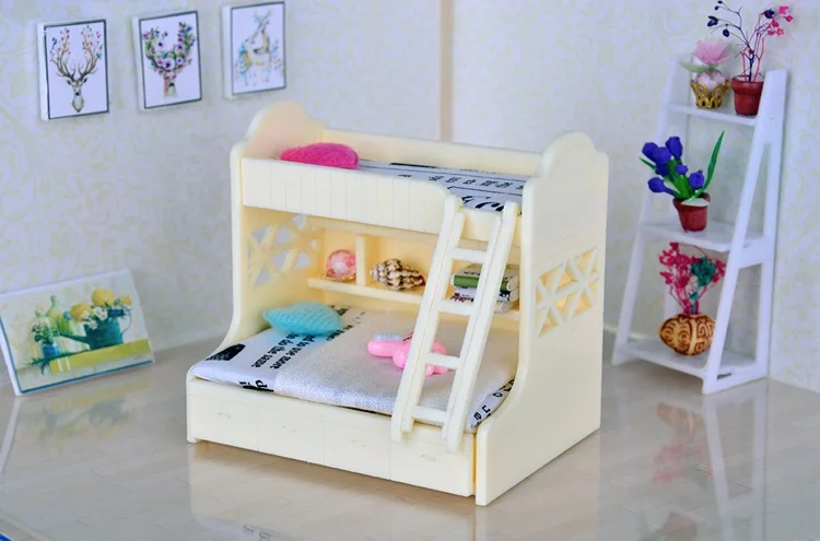 Кукольный домик миниатюрная кровать для 1/12 кукла OB11 и кукольный мебель