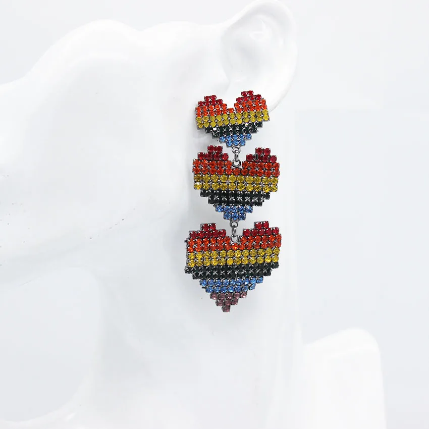 

Женские длинные серьги-сердечки, серьги с подвеской в виде сердца, аксессуары для девушек,