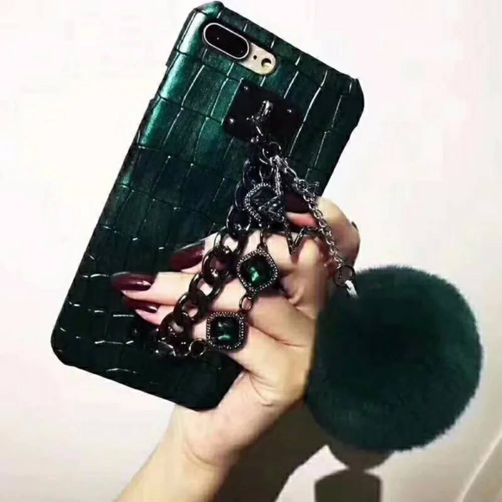 Мода блестками крокодиловой кожи чехлы для iPhone XSmax XS XR X 8 7 6 plus Emeral браслет Чехлы