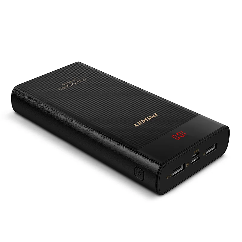 DLF2B PowerBank Pisen Портативный внешний аккумулятор 20000 мАч. Поддежка TYPE-C. Micro USB. 2.1A, 1.5A, зарядка двух устройств - Цвет: DLF2B
