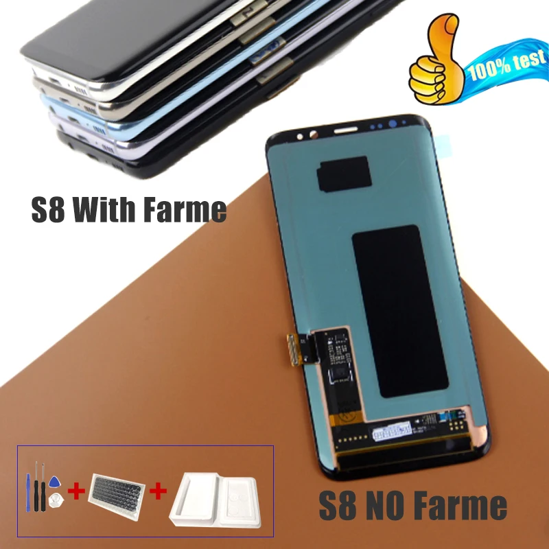 Черный S8 ЖК дисплей для SAMSUNG Galaxy G950F + сенсорный экран дигитайзер G950 дисплей|Экраны