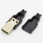 IMC Горячий Новый 10 шт. тип A штекер USB 4-контактный разъем с черной пластиковой крышкой