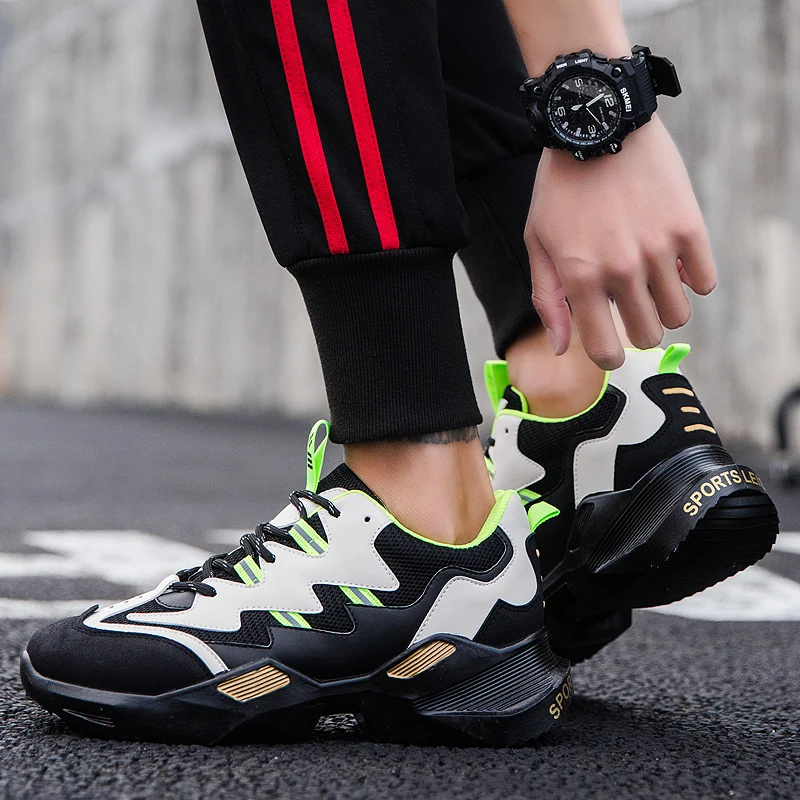 Мужская обувь для бега на толстой подошве дезодорант дышащая Спортивная папы