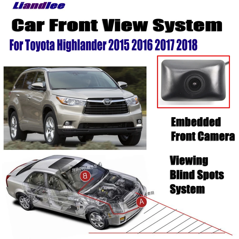 Liandlee Автомобильная камера переднего вида для Toyota Highlander 2015 2016 2017 2018 (не обратная