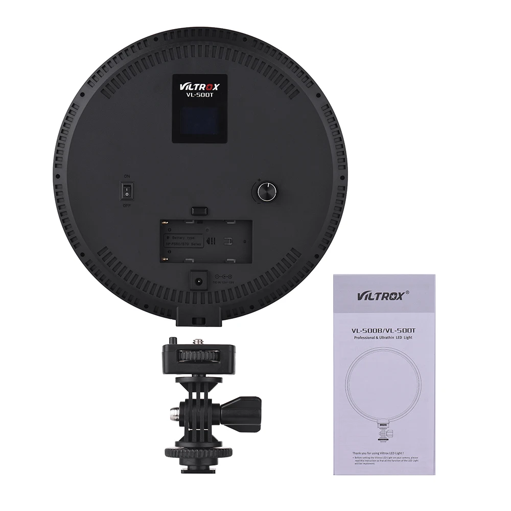 Viltrox VL-500T9 дюймов двухцветный Dimmable светодиодный свет 3300 K-5600 K CRI 95+ Max. 25 W для портретной детской макро натюрморт