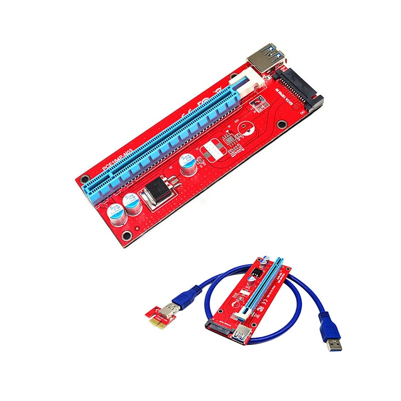 60 см USB3.0 PCI-E Экспресс 1x до 16x Райзер-карта адаптер SATA 15pin Кабель питания BTC