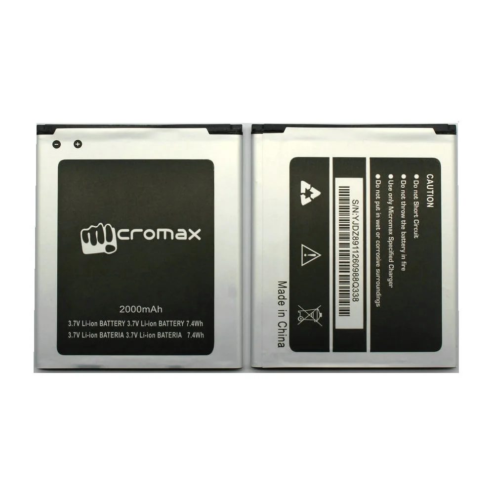 Оригинальный новый высококачественный аккумулятор 2000 мАч для телефона Micromax Q338 |
