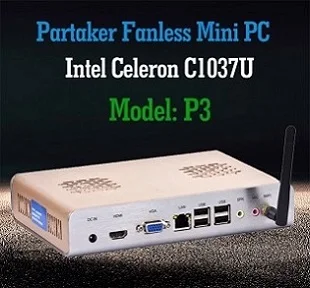 Причастником промышленного безвентиляторного Мини ПК Intel Celeron 1037U Core i5 3317U двухъядерный двойной Lan 4* COM поддержка Linux Windows