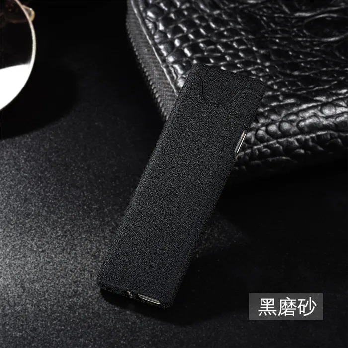 6 Ветрозащитный USB электронный датчик отпечатков пальцев Сенсорный зарядный воспламенитель светодиодный светильник двухсторонний ультратонкий светильник er - Цвет: 6