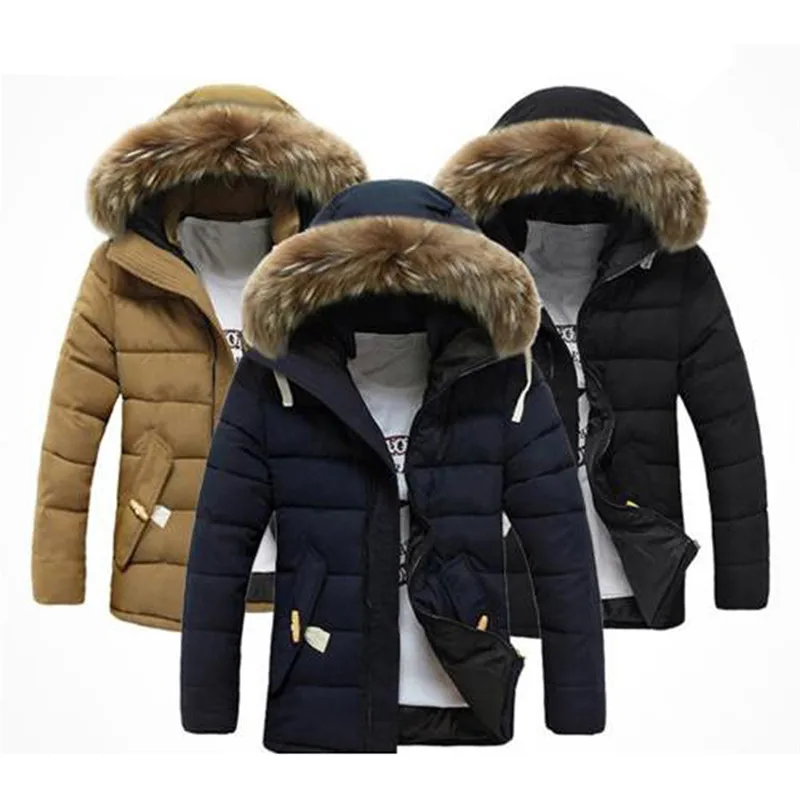 Мужские толстые теплые хлопковые пальто мужские парки Homme Fourrure зимние куртки с