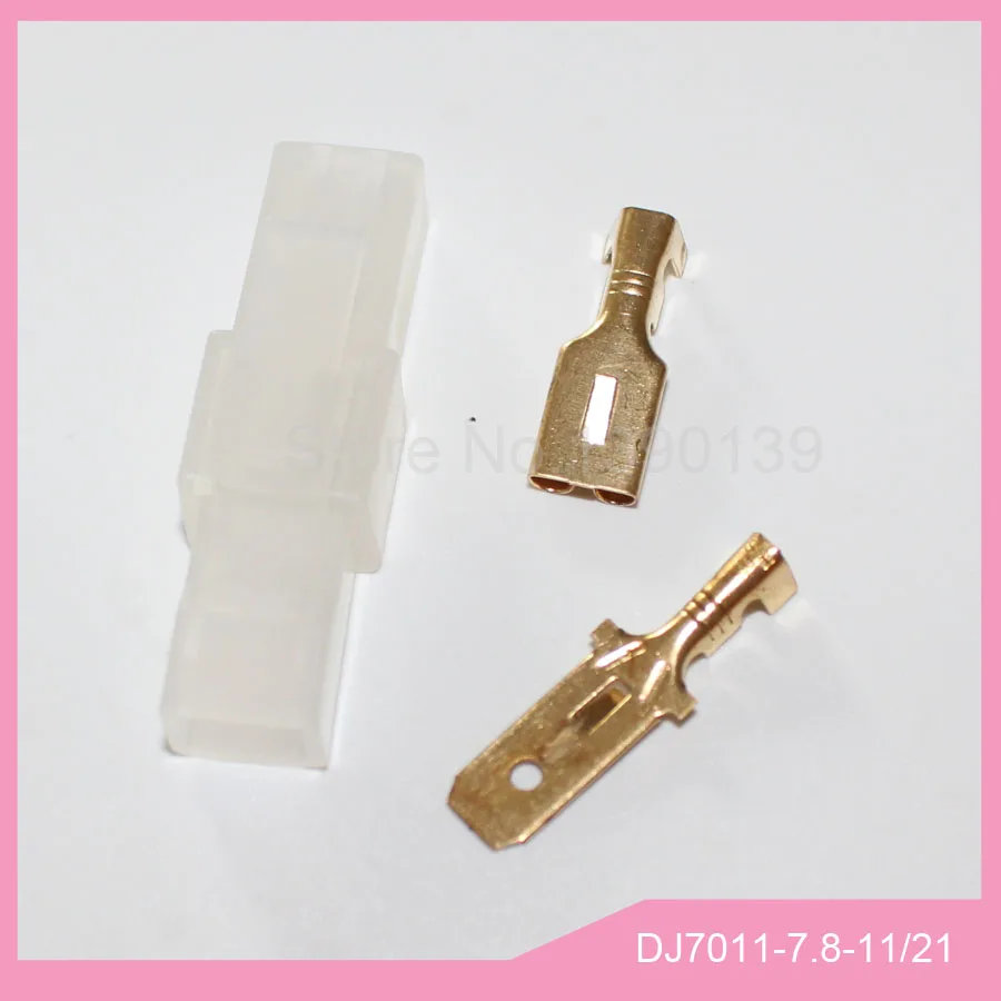 2 комплекта DJ7011 7.8 1P авто разъем штекер гнездо с клеммами для автомобиля 1Pin